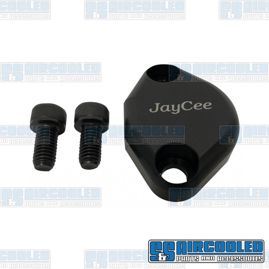JayCee Enterprises VW Fuel Pump Block Off, Aluminum, Black, JC-2230-0