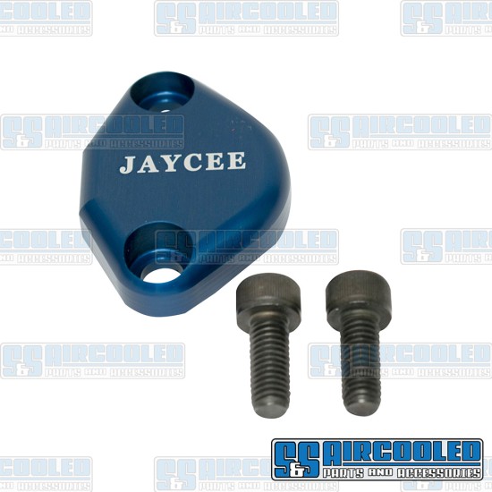 JayCee Enterprises VW Fuel Pump Block Off, Aluminum, Blue, JC-2231-0