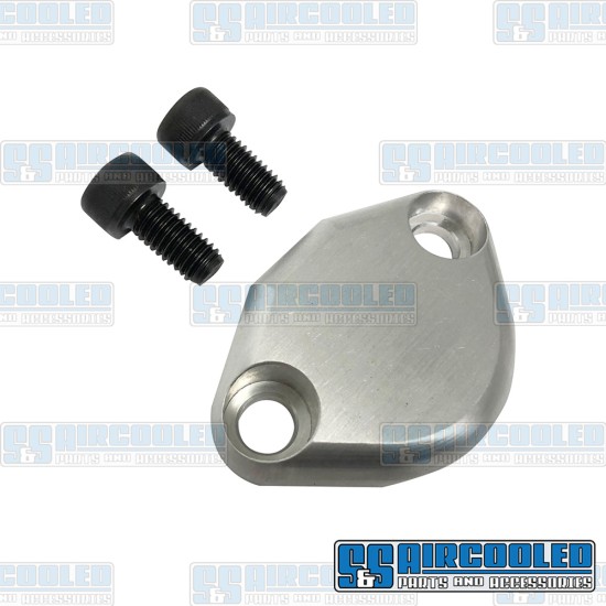 JayCee Enterprises VW Fuel Pump Block Off, Aluminum, Silver, JC-2232-0