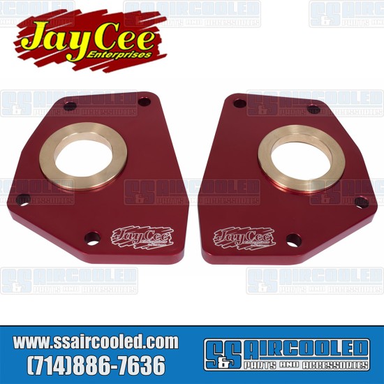 JayCee Enterprises VW Spring Plate Retainers, For Sway-A-Way Spring Plate, Aluminum, Red, JC-2253-0