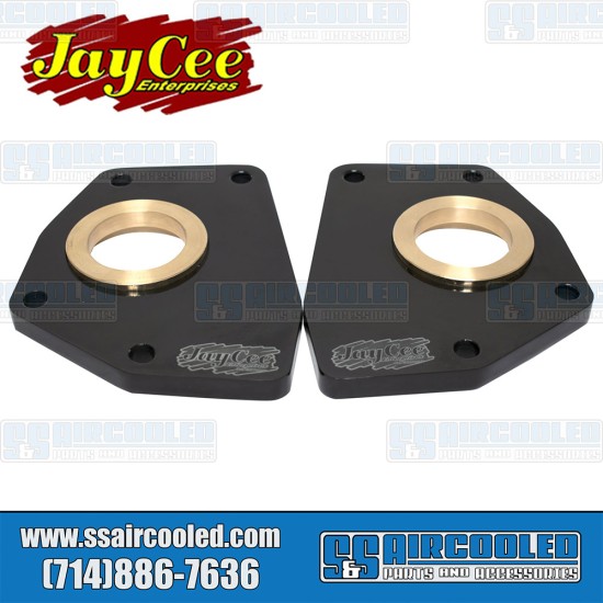 JayCee Enterprises VW Spring Plate Retainers, For Sway-A-Way Spring Plate, Aluminum, Black, JC-2254-0