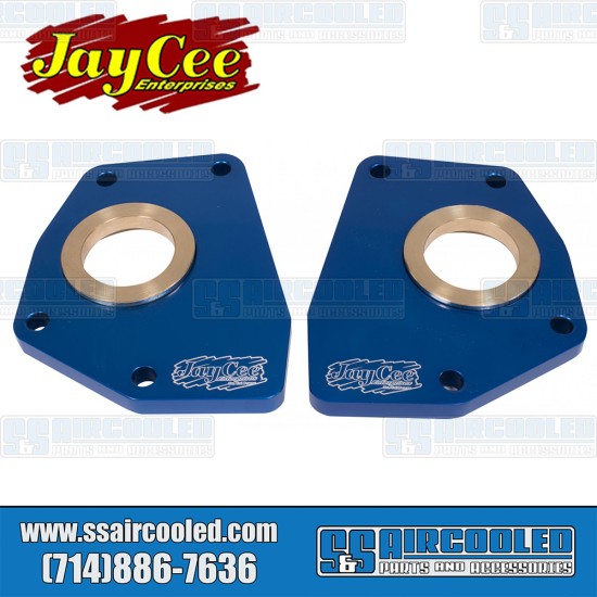 JayCee Enterprises VW Spring Plate Retainers, For Sway-A-Way Spring Plate, Aluminum, Blue, JC-2255-0