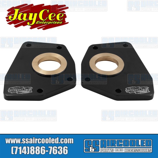 JayCee Enterprises VW Spring Plate Retainers, For Stock Spring Plate, Aluminum, Black, JC-2257-0