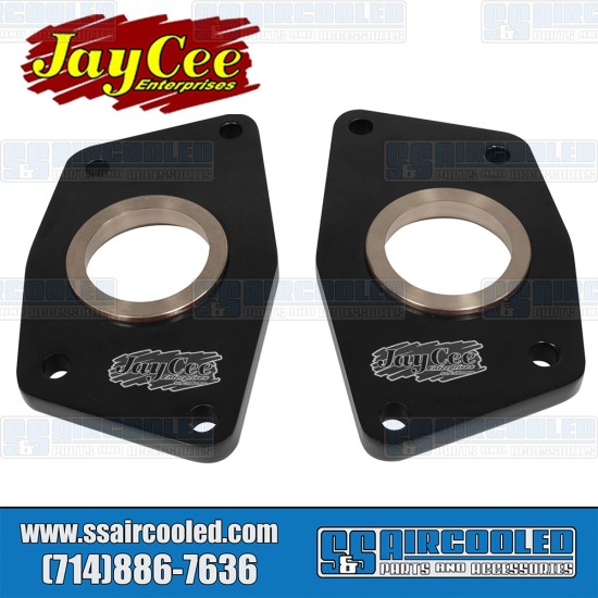 JayCee Enterprises VW Spring Plate Retainers, For Stock Spring Plate, Aluminum, Black, JC-2293-0
