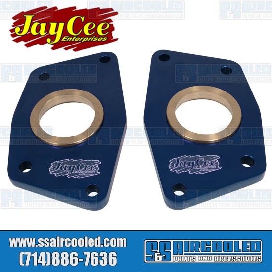 JayCee Enterprises VW Spring Plate Retainers, For Stock Spring Plate, Aluminum, Blue, JC-2294-0