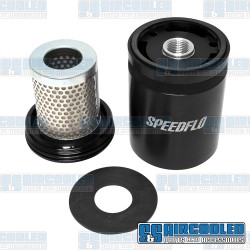 Oil Filter, SPEEDFLO Re-Usable, Billet Aluminum, Black Oil Filter, SPEEDFLO Re-Usable, Billet Aluminum, Black