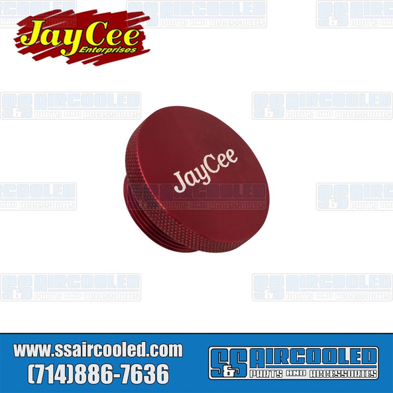 JayCee Enterprises VW Oil Filler Cap, Aluminum, Red, JC-2310-0 JayCee Enterprises VW Oil Filler Cap, Aluminum, Red, JC-2310-0