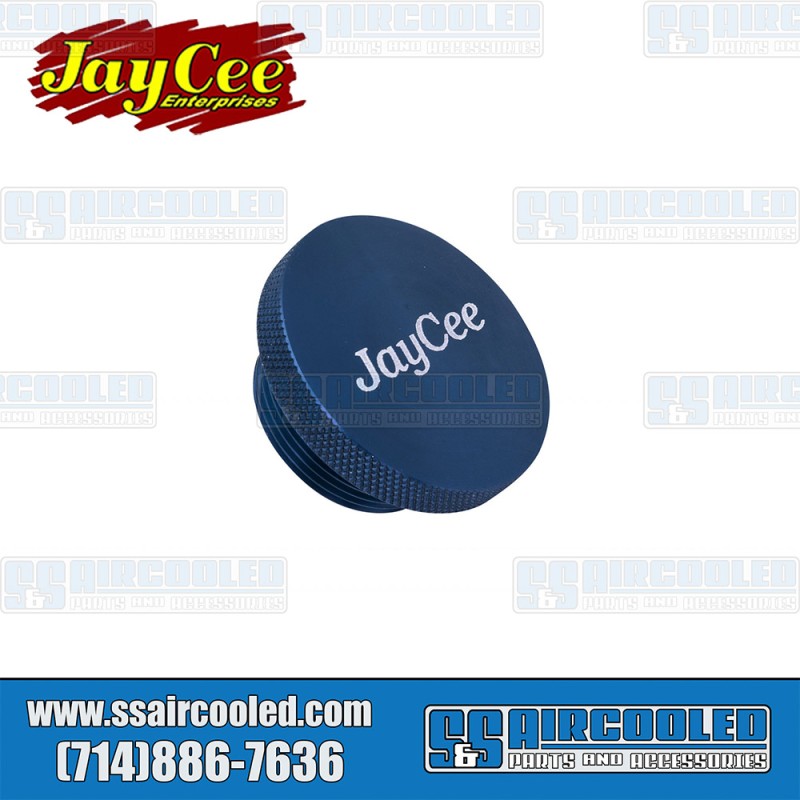 JayCee Enterprises VW Oil Filler Cap, Aluminum, Blue, JC-2312-0 JayCee Enterprises VW Oil Filler Cap, Aluminum, Blue, JC-2312-0