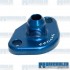 Fuel Pump Block Off/Breather, -8 AN Male Fitting, Aluminum, Blue