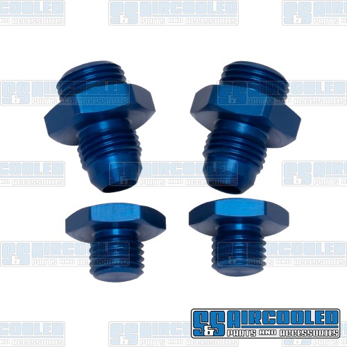 Carburetor Fuel Inlets, IDA/EPC/BGD, -6 AN Male Fitting, Aluminum, Blue Carburetor Fuel Inlets, IDA/EPC/BGD, -6 AN Male Fitting, Aluminum, Blue