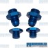 Carburetor Fuel Inlets, IDA/EPC/BGD, -8 AN Male Fitting, Aluminum, Blue