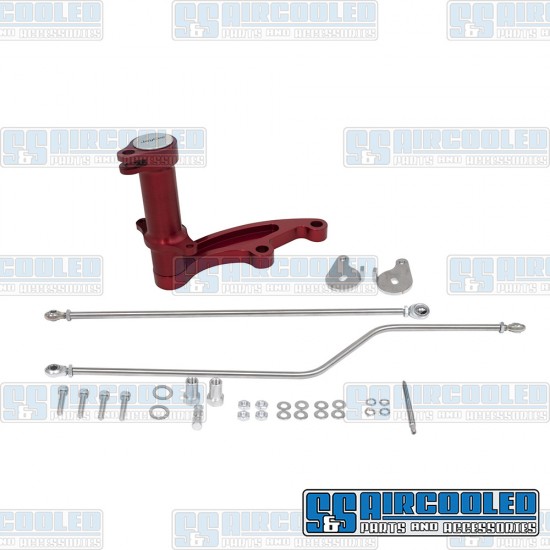 JayCee Enterprises VW Carburetor Linkage Kit, IDA/EPC, Twist Style, Red, JC-4473-0