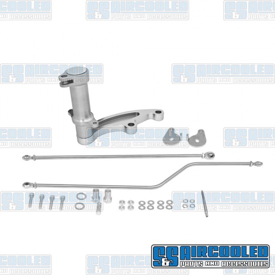 JayCee Enterprises VW Carburetor Linkage Kit, IDA/EPC, Twist Style, Silver, JC-4475-0