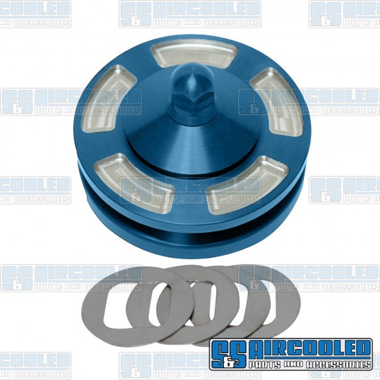 JayCee Enterprises VW Alternator/Generator Pulley, Aluminum, Blue, JC-8600-0