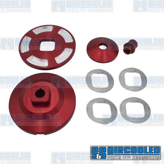 JayCee Enterprises VW Alternator/Generator Pulley, Aluminum, Red, JC-8602-0