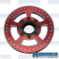 Crankshaft Pulley, 6in, Billet Aluminum, Red Crankshaft Pulley, 6in, Billet Aluminum, Red