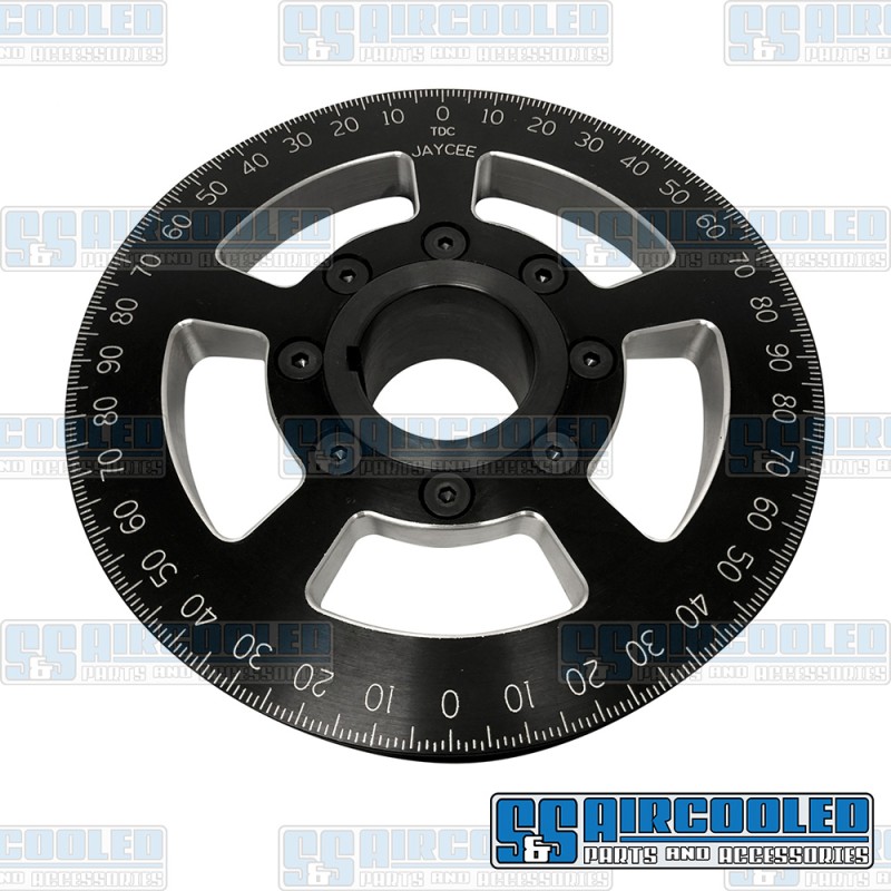 JayCee Enterprises VW Crankshaft Pulley, 6in, Billet Aluminum, Black, JC-8609-0 JayCee Enterprises VW Crankshaft Pulley, 6in, Billet Aluminum, Black, JC-8609-0