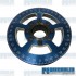 Crankshaft Pulley, 6in, Billet Aluminum, Blue