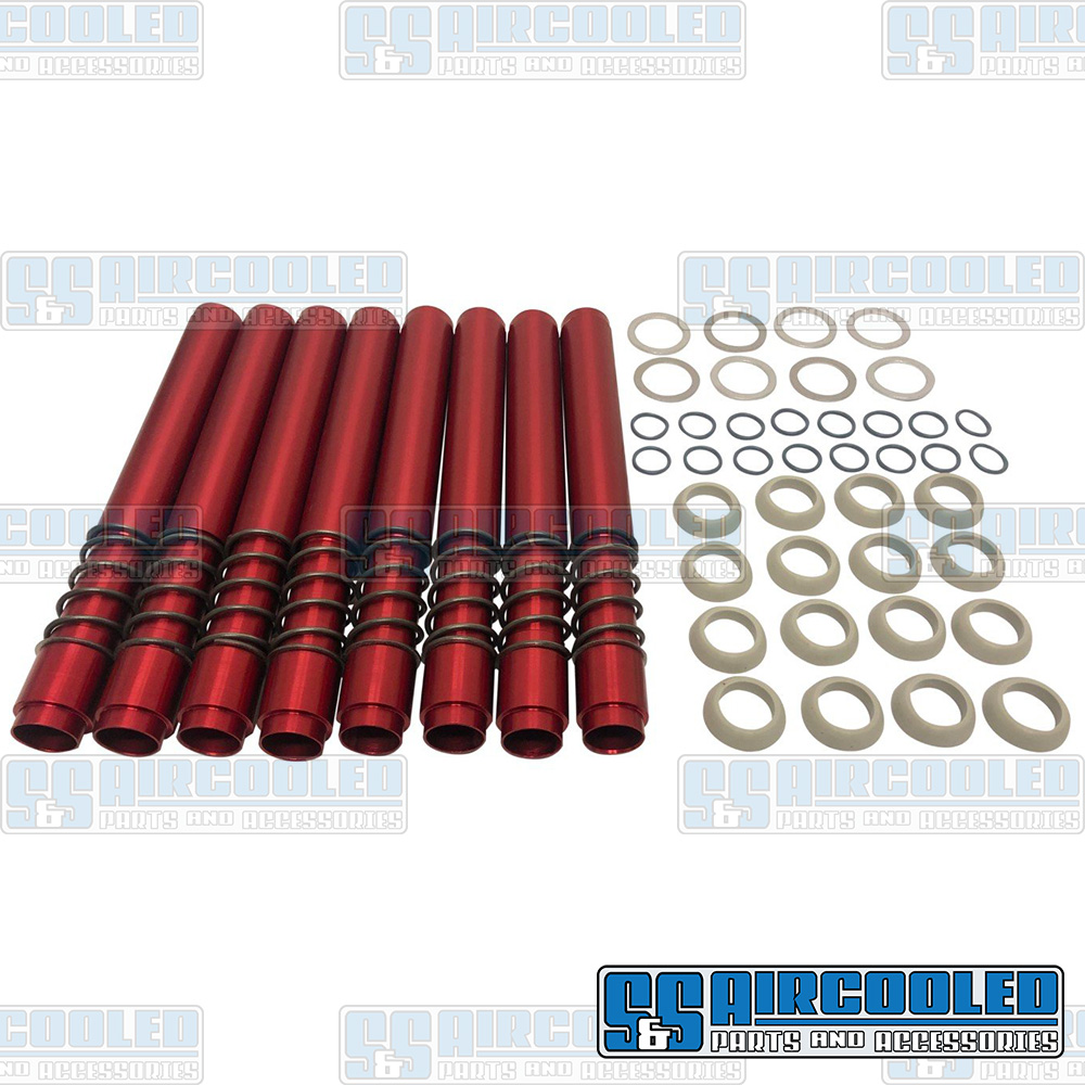 JayCee Pushrod Tubes, JCTLRD, LeakProof, Red, VW Bug, Super Beetle