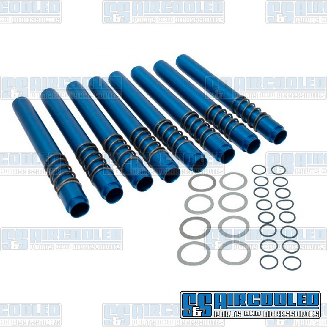 JayCee Pushrod Tubes, JCTLBL, LeakProof, Blue, VW Bug, Super Beetle