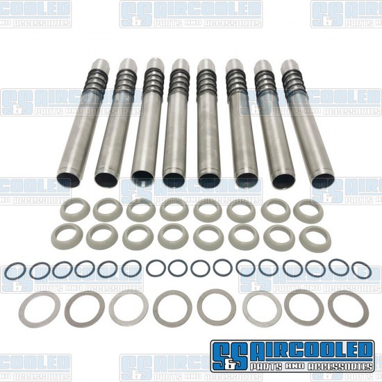 JayCee Enterprises VW Pushrod Tubes, Leak-Proof, Silver, JC-9104-0