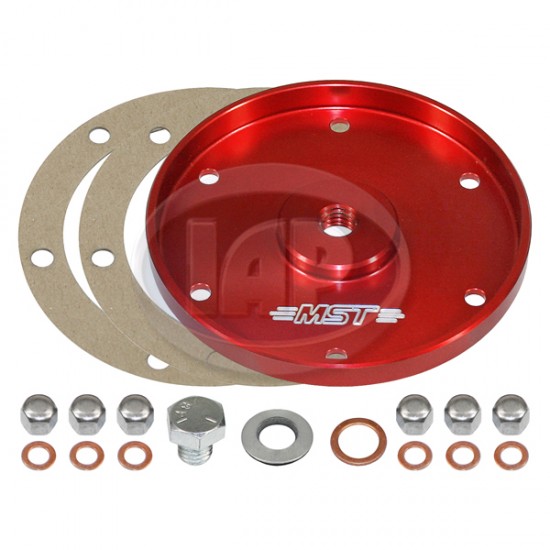 MST VW Sump Plate, Billet Aluminum, Red, M10120110