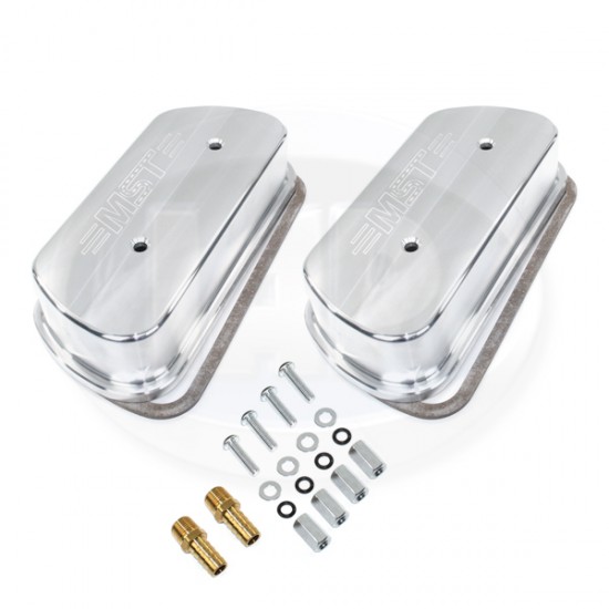 MST VW Valve Covers, Billet Aluminum, Vented, Silver, M10130101