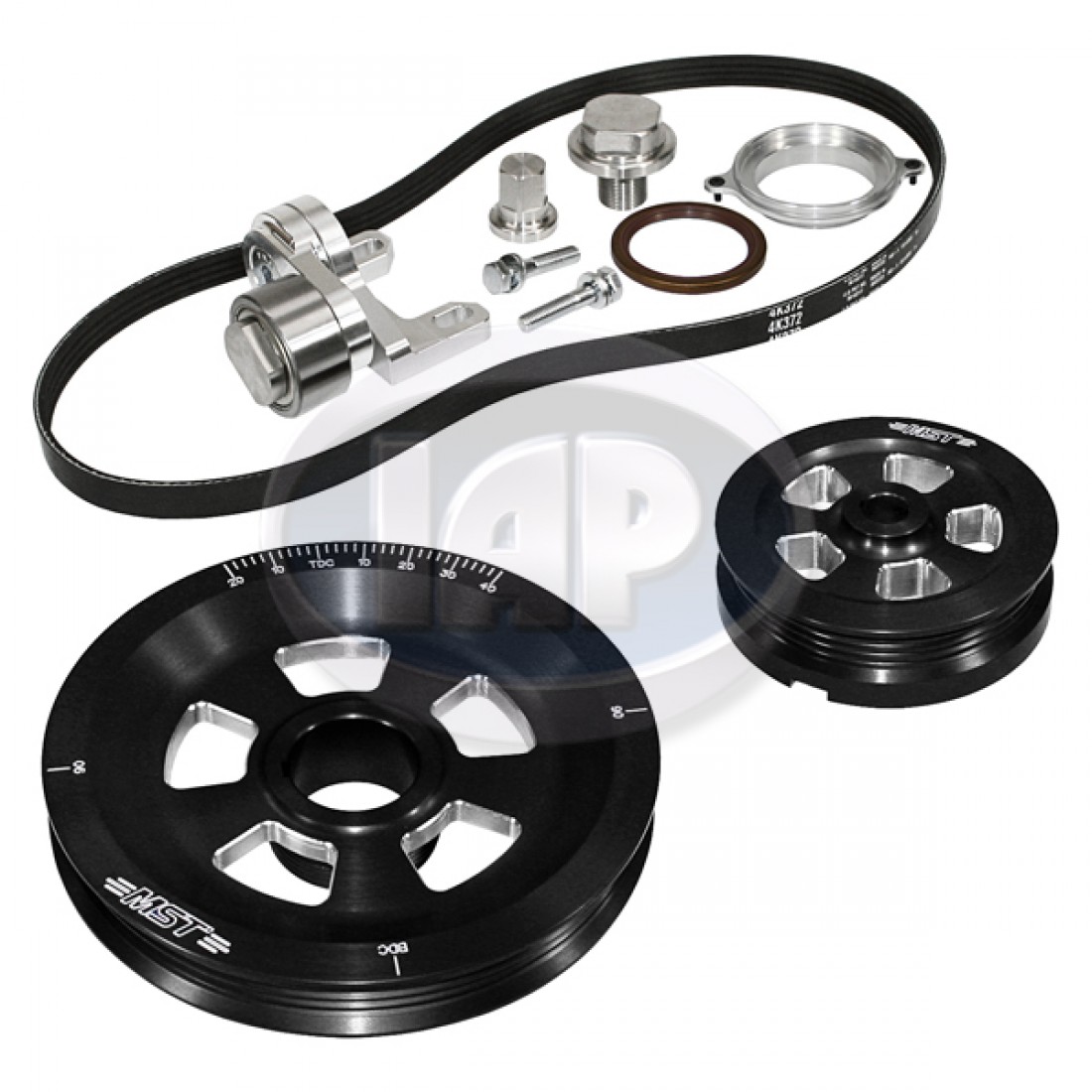 MST Serpentine Pulley Kit, 10400331, Renegade, Sand Seal, Black, VW Bug