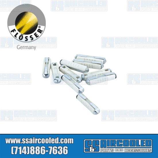 Flösser Fuse, 8 Amp, White, 10 Pack, N171211-10