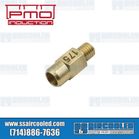 PMO Induction VW Float Needle Valve Body, 1.75mm, Brass, PMO-105-0