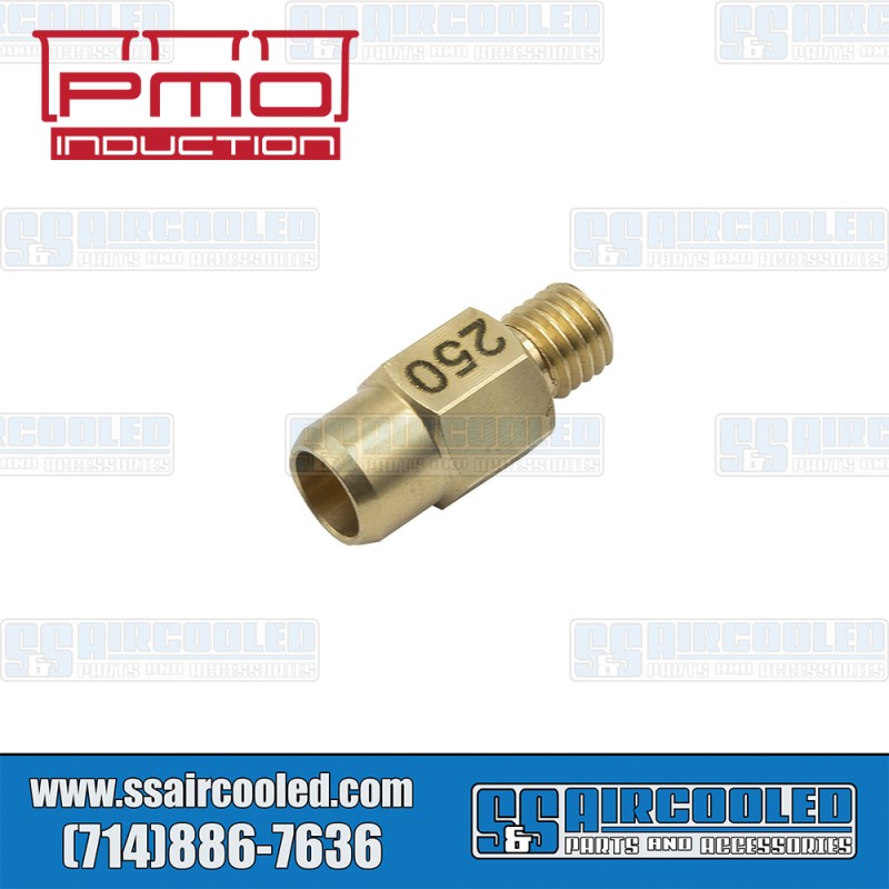 PMO Induction VW Float Needle Valve Body, 2.50mm, Brass, PMO-105-1 PMO Induction VW Float Needle Valve Body, 2.50mm, Brass, PMO-105-1