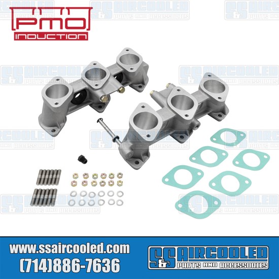 PMO Induction VW Intake Manifolds, 40mm x 36mm, 82mm Tall, CIS Injection, 2.7-3.0L Engine, PMO-906-0