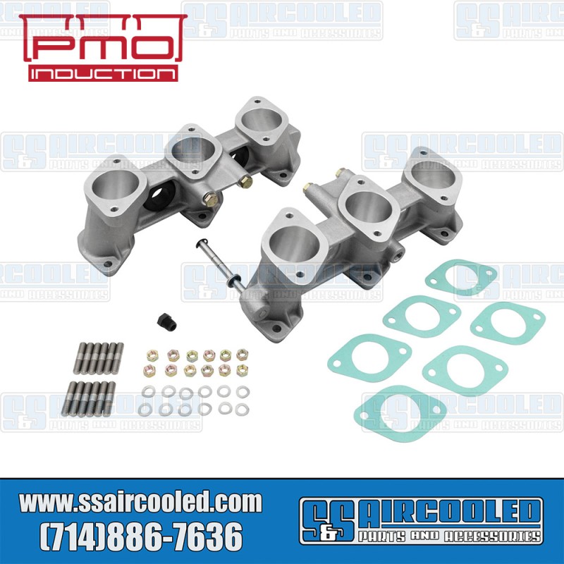 PMO Induction VW Intake Manifolds, 40mm x 36mm, 82mm Tall, CIS Injection, 2.7-3.0L Engine, PMO-906-0 PMO Induction VW Intake Manifolds, 40mm x 36mm, 82mm Tall, CIS Injection, 2.7-3.0L Engine, PMO-906-0