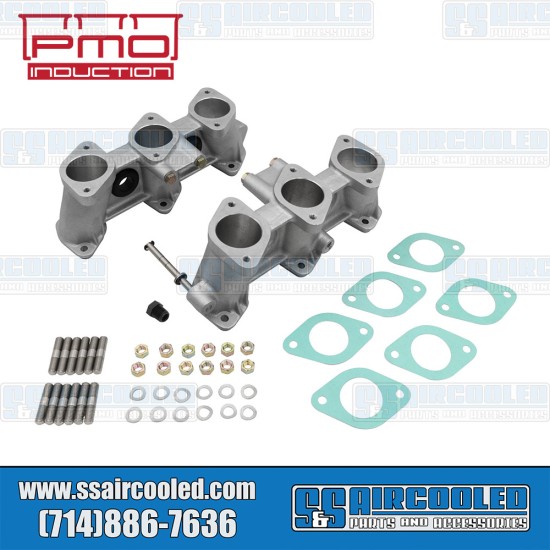 PMO Induction VW Intake Manifolds, 40mm x 37mm, 100mm Tall, CIS Injection, 2.7-3.0L Engine, PMO-907-0