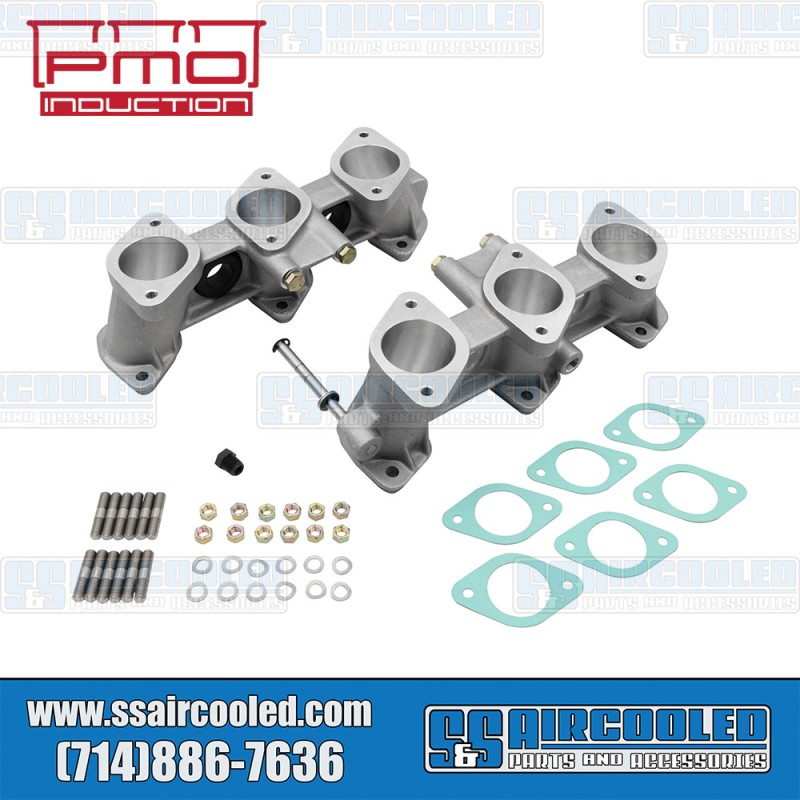 PMO Induction VW Intake Manifolds, 46mm x 35mm, 82mm Tall, CIS Injection, 3.0L Engine, PMO-908-0 PMO Induction VW Intake Manifolds, 46mm x 35mm, 82mm Tall, CIS Injection, 3.0L Engine, PMO-908-0