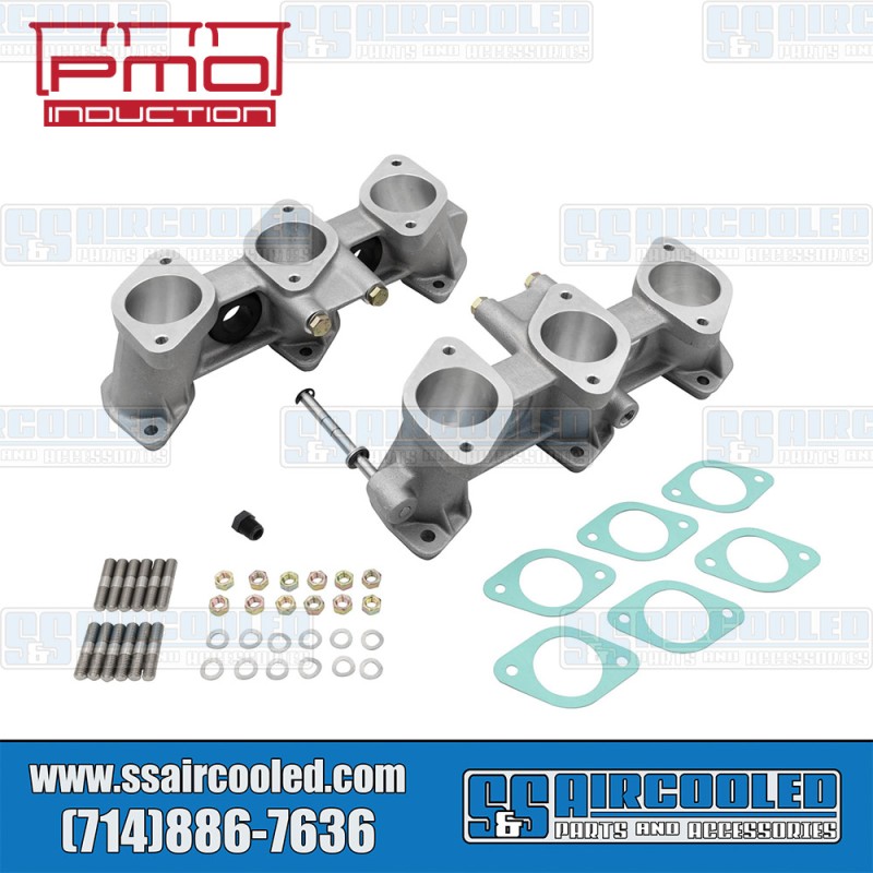 PMO Induction VW Intake Manifolds, 46mm x 38mm, 82mm Tall, CIS Injection, 3.0L Engine, PMO-909-0 PMO Induction VW Intake Manifolds, 46mm x 38mm, 82mm Tall, CIS Injection, 3.0L Engine, PMO-909-0