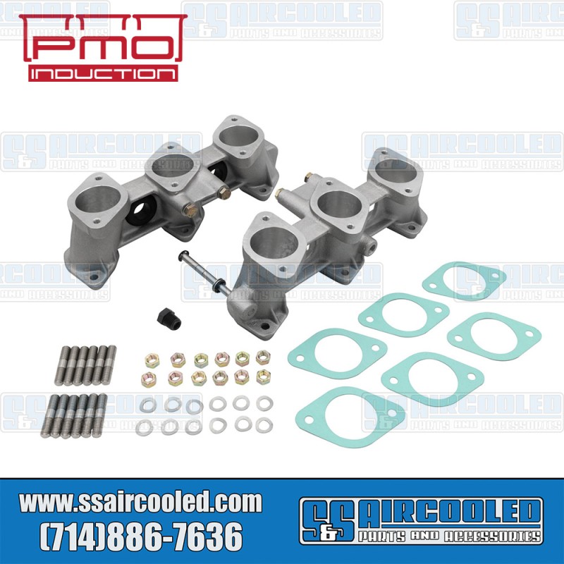 PMO Induction VW Intake Manifolds, 46mm x 40mm, 82mm Tall, CIS Injection, 3.0L Engine, PMO-910-0 PMO Induction VW Intake Manifolds, 46mm x 40mm, 82mm Tall, CIS Injection, 3.0L Engine, PMO-910-0