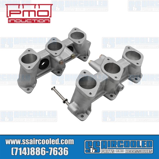 PMO Induction VW Intake Manifolds, 46mm x 39mm, 100mm Tall, CIS Injection, 3.0L Engine, PMO-911-0