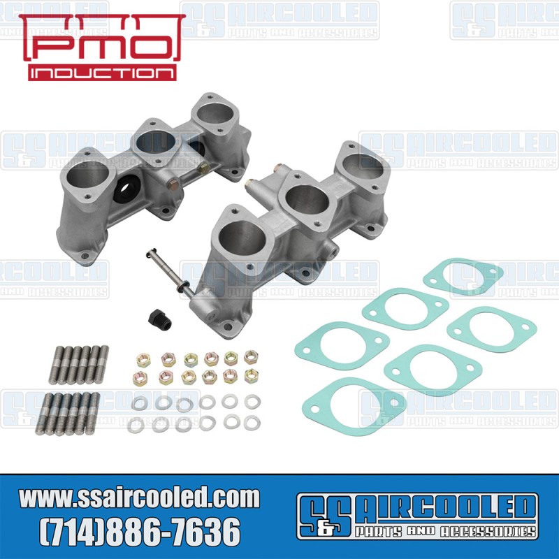 PMO Induction VW Intake Manifolds, 46mm x 39mm, 100mm Tall, CIS Injection, 3.0L Engine, PMO-911-0 PMO Induction VW Intake Manifolds, 46mm x 39mm, 100mm Tall, CIS Injection, 3.0L Engine, PMO-911-0
