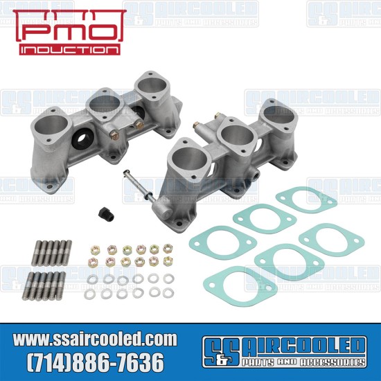 PMO Induction VW Intake Manifolds, 50mm x 42mm, 100mm Tall, CIS Injection, 3.0L Ported Race Engine, PMO-913-0