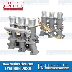 Throttle Body Kit, 46mm with Velocity Stacks, Natural Aluminum