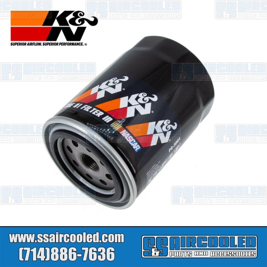 K&N Filters VW Oil Filter, Street Use, PS-3001, VW Bug, Super Beetle, Ghia, Bus, Type 3, Thing, Vanagon