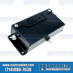 Oil Breather Box, -8AN Fittings, Aluminum, Black Oil Breather Box, -8AN Fittings, Aluminum, Black