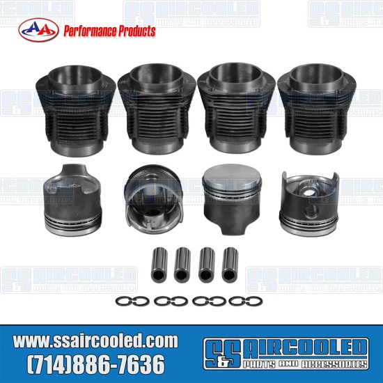 AA Performance Products VW Piston & Cylinder Set, 80 x 64mm, 36hp Big Bore Kit, Cast, VW8000T36