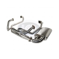 Hide-A-Way Exhaust System, 1-1/2in. Header w/Muffler, Stainless Steel