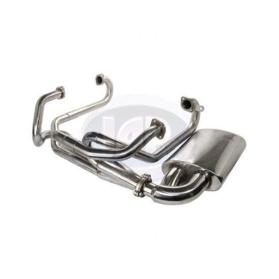  VW Hide-A-Way Exhaust System, 1-5/8in. Header w/Muffler, Stainless Steel, AC251850