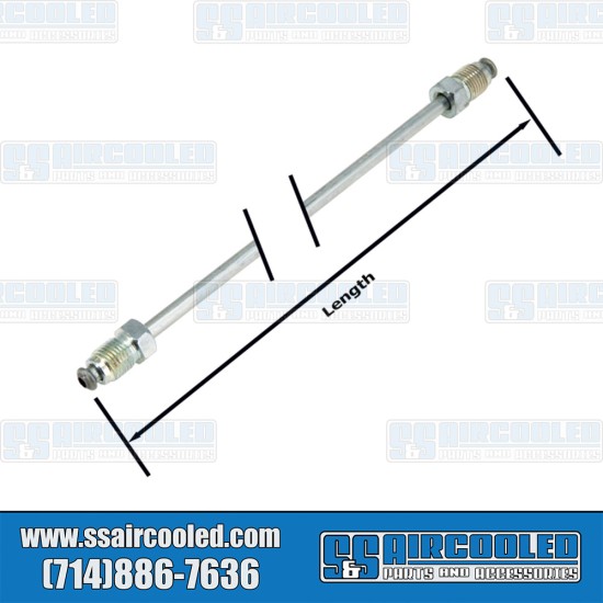  VW Brake Line, 200mm, Steel, 113611723A
